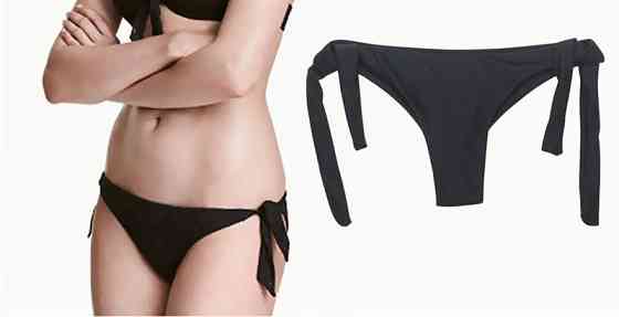 Плавки для купальника на зав`язках жіночі чорний Київ