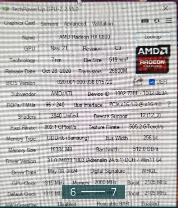 Відеокарта: AMD Radeon RX 6800 16Gb. Reference. Київ - фото 6