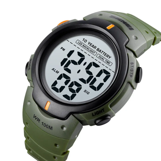 Мужские наручные спортивные часы Skmei 1560 (Оливковый) Киев