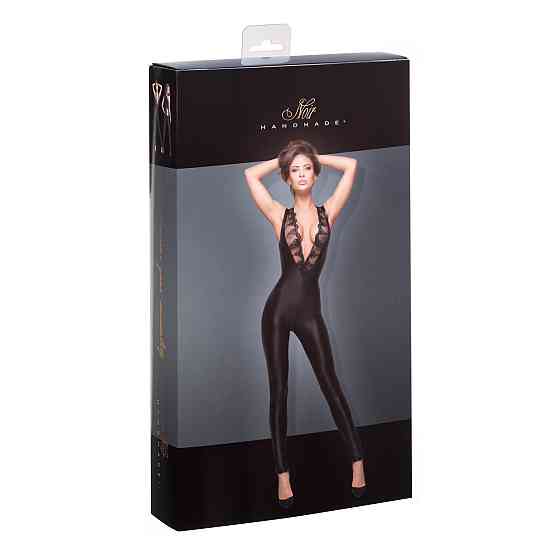 Комбинезон с кружевным декольте Noir Handmade F167 черный, XL Sex Aura Киев