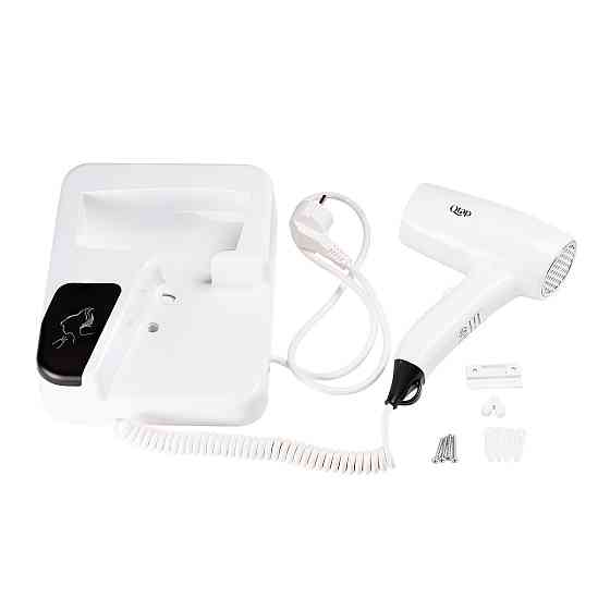 Фен з тримачем Qtap Pohodli 1200 Вт QTF1200RNP White (Pobut) Київ