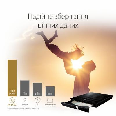 Оптичний привід DVD-RW ASUS SDRW-08D2S-U LITE/BLK/G/AS (90-DQ0435-UA221KZ) Вінниця - фото 5