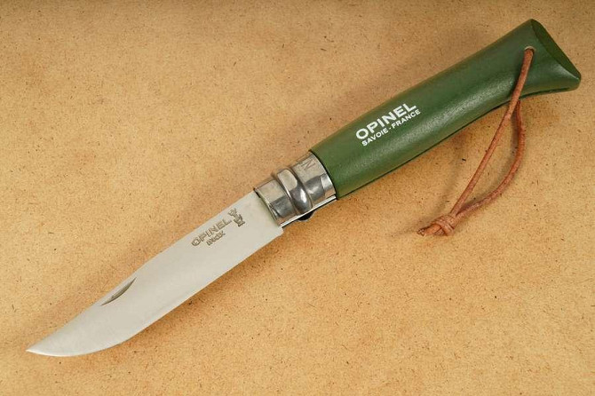 Туристичний Ніж Opinel "Inox No8 VRI бук" Origins Khaki (001703) Неіржавка сталь Нововолинськ - фото 3