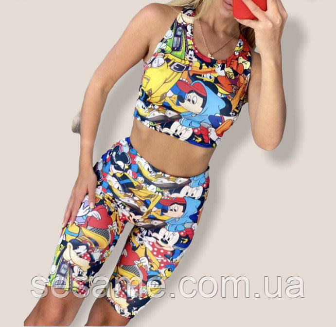 Яскравий 🌟комплект disney велосипедки та топ/шорти та топ Харків - фото 4