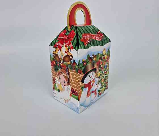 Святкове паковання для новорічних подарунків (700 гм) No210н "Веселіх Свят" (1 шт.) Харків