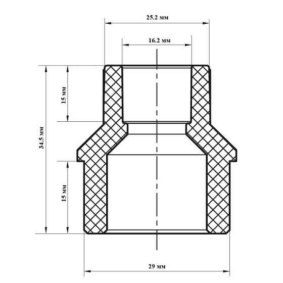 Муфта редукционная НB 25x20 PPR Koer K0056.PRO (KP0066) Киев