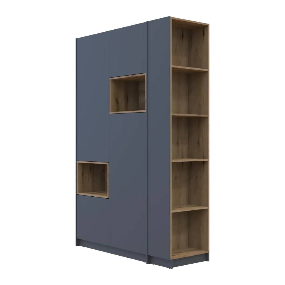 Шкаф для одежды с нишей и этажеркой Doros Дейл Графит/Дуб Эвок 2 ДСП 143.2х52х220 DRS-011723 (44900335) Львов - изображение 10