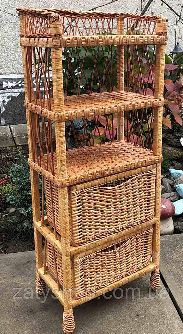 Комод плетеный с ящиками и полками из лозы Киев - изображение 2