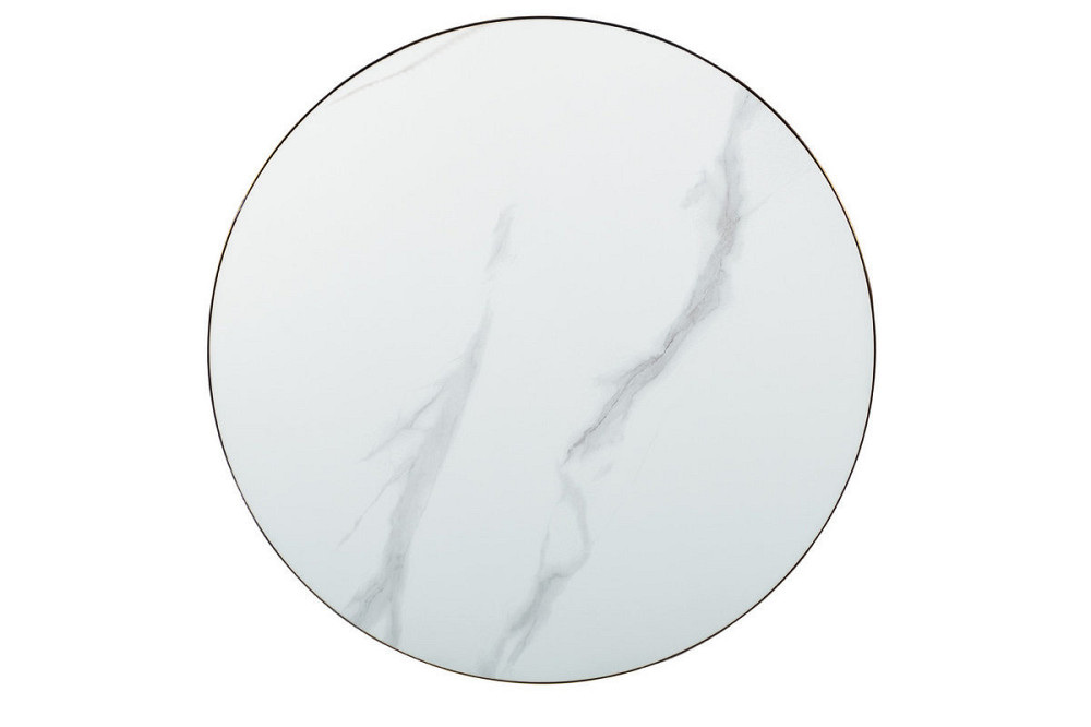 Журнальний столик GEMINI білий/чорний+золото д.50 Дніпро - фото 4