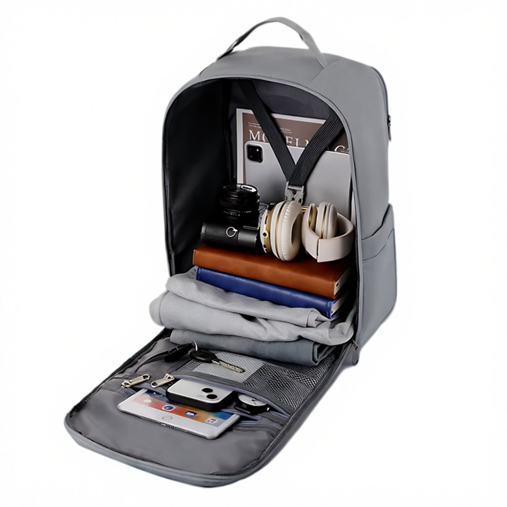 Рюкзак городской для путешествий дорожный влагоотталкивающий 40х20х25 см,материал Oxford,серый Каменец-Подольский - изображение 4