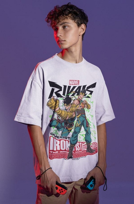 Футболка аниме Суперхеро Ретро С Гамер оверсайз (S/M/L) Черний AnimeJ1093 Днепр - изображение 2