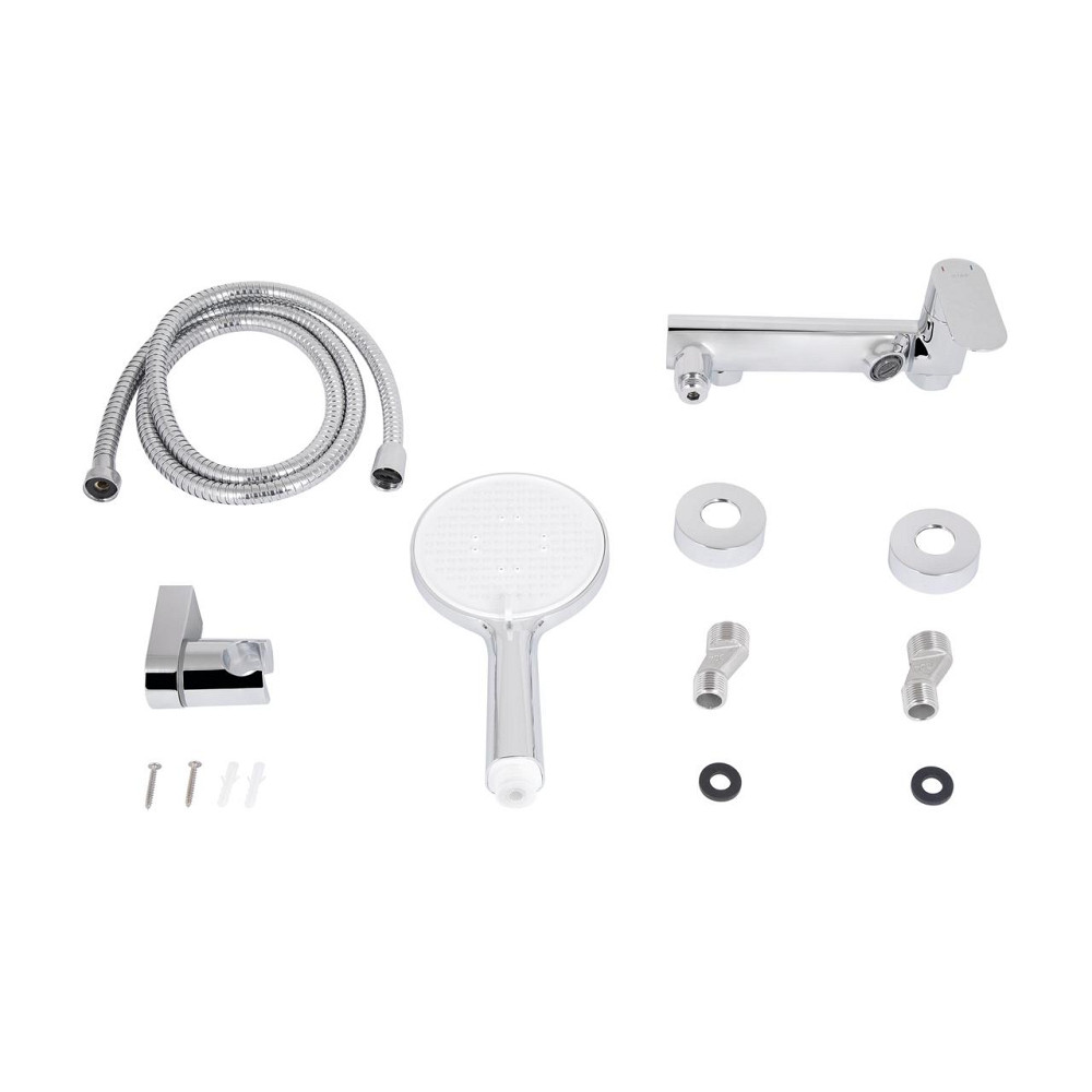 Змішувач для ванни Qtap Evia з поворотним виливом (з душовим гарнітуром) QTEVI260CRM47578 Chrome Київ - фото 8