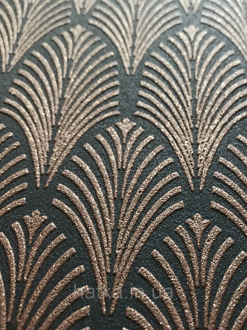 Шпалери флізелінові AS Creation Pop style 0.53х10 орнамент чорний із золотом мед'ю Київ - фото 3
