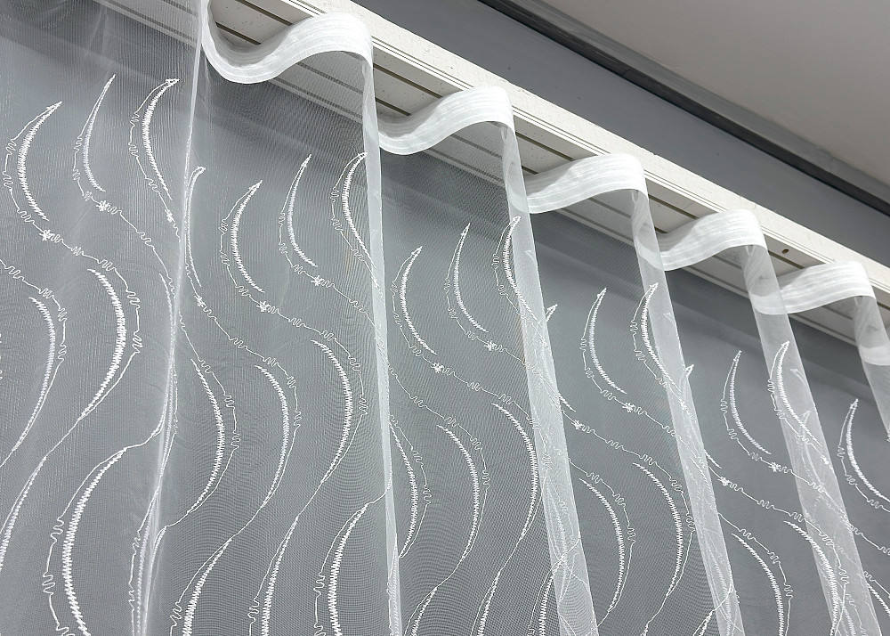 Тюль фатин с вышивкой и люрексом цвет белый 1575т Киев - изображение 7