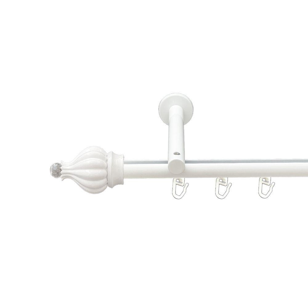 Карниз Orvit Таджа-Кристал металевий однорядний циліндр+профіль (16 см) профільна труба  Арктіс 19 мм 300 см (00-00021324) Львів - фото 1