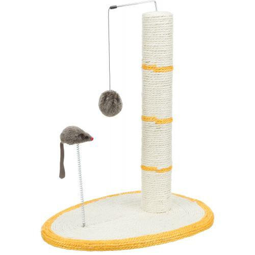 Когтеточка Trixie столбик с мышкой на пружине для кошек, 40х30х50 см (сизаль/плюш) Киев - изображение 2