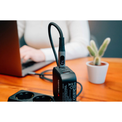 Дата кабель USB-C to USB-C 1.2m with display 240W black Verbatim (31849) Вінниця - фото 7