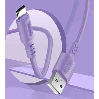 Дата кабель USB 2.0 AM to USB-C 1.0m soft silicone violet ColorWay (CW-CBUC044-PU) Вінниця