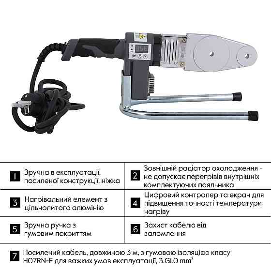 Паяльник для пластиковых труб Thermo Alliance PRO-101 Ø20-32 (автоматический с дисплеем, 600W) Киев