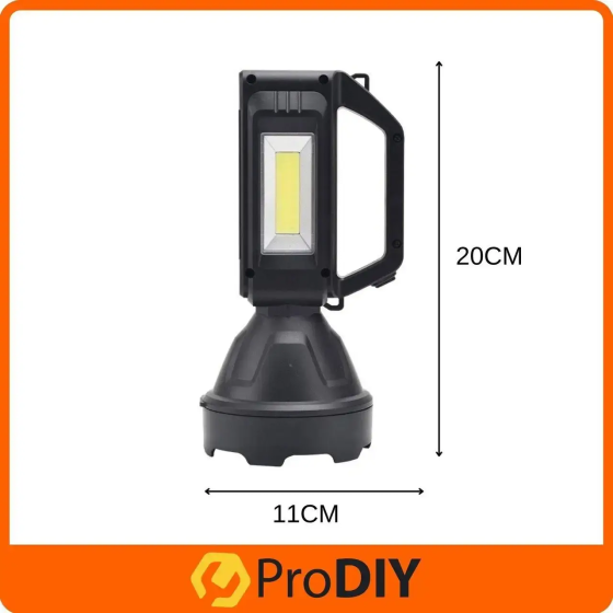 Акумуляторний ліхтар-прожектор PT-8899, LED+COB, 2400 mAh, Power Bank, сонячна панель, IP65, ручний Київ