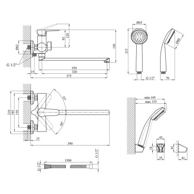 Змішувач Kroner KRM Elbe - C070 Вінниця - фото 8
