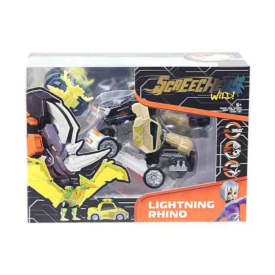 Машинка-трансформер SCREECHERS WILD! S4 L3 - Лайтнінг Райно Дніпро