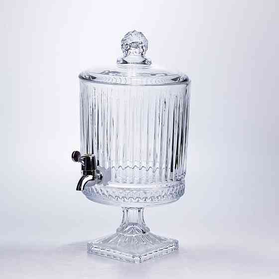 Лимонадниця з краном скляна 4.5 л диспенсер для напоїв лимонадник із краном Прозорий HP-19-285 Коломия