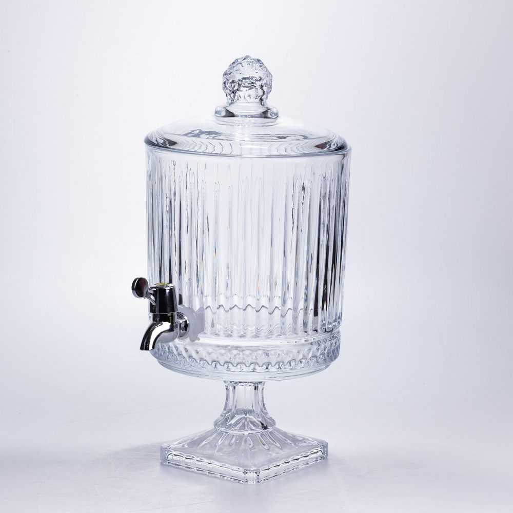 Лимонадниця з краном скляна 4.5 л диспенсер для напоїв лимонадник із краном Прозорий HP-19-285 Коломия - фото 2