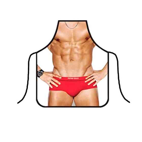 Фартух з приколом чоловік в червоних трусах 73 на 57 см різнобарвний Київ