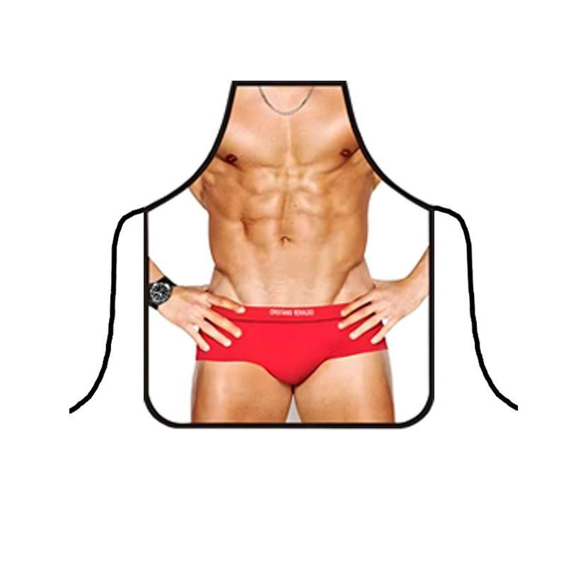 Фартук с приколом мужчина в красных трусах 73 на 57 см разноцветный Киев - изображение 4