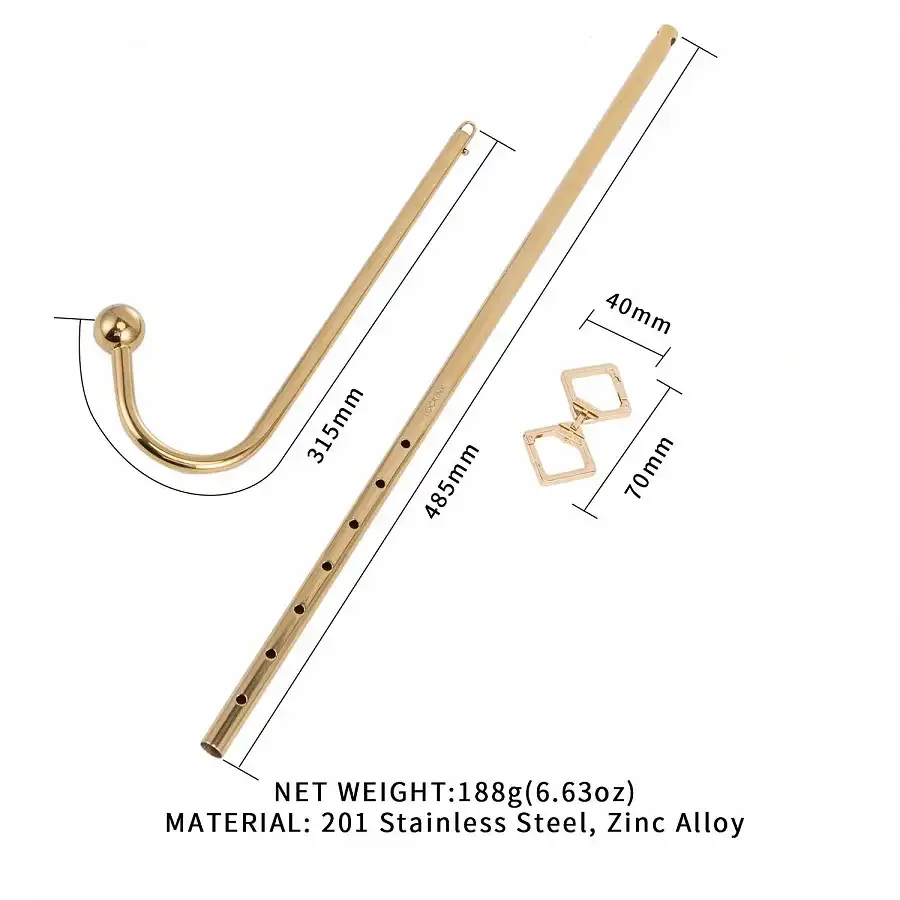 Анальний гак LOCKINK Golden Adjustable Anal Hook Set Львов - изображение 3