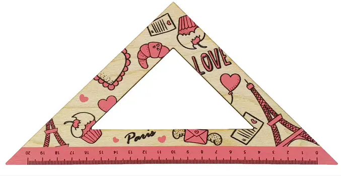 Трикутник дерев'яний 20 см. "Атлас" Рожевий Париж, AS-0671, шт Київ - фото 1