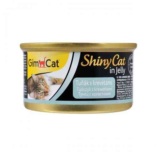 Корм влажный GimCat Shiny Cat для кошек с тунцем и креветками в желе 70 г Киев