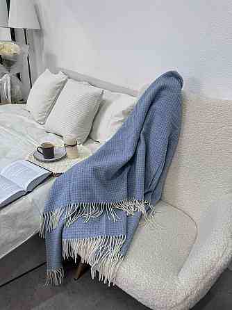 Vladi Плед Vladi 140х200 см Familia із супертонкої вовни з кашеміром Новозеландський блакитний Коломия