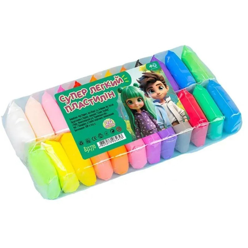 Набір для ліплення з повітряним пластиліном 832770, 24 кольори Вінниця - фото 1