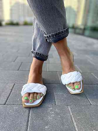 KATI SHOES Шльопанці жіночі KATI SHOES 020 білі (літо, шкіра натуральна) (5137) Коломия