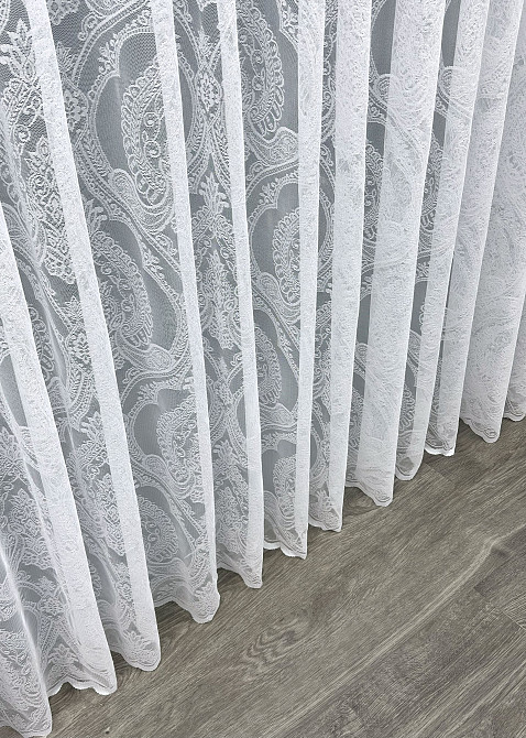 Тюль VR-Textil 1982т Жакард Білий 400х270 см (42-1006) Київ - фото 8