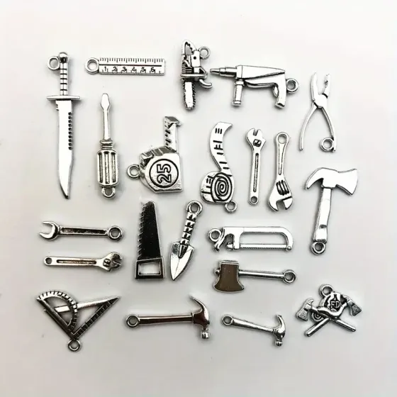 Набор подвесок «Инструменты» – 20 шт. металлические украшения для браслетов, сережек и кулонов Киев