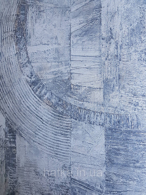 Шпалери метрові вінілові на флізелін Rasch Composition лофт геометрія абстракція напівкола мазки синій сірий Київ - фото 1