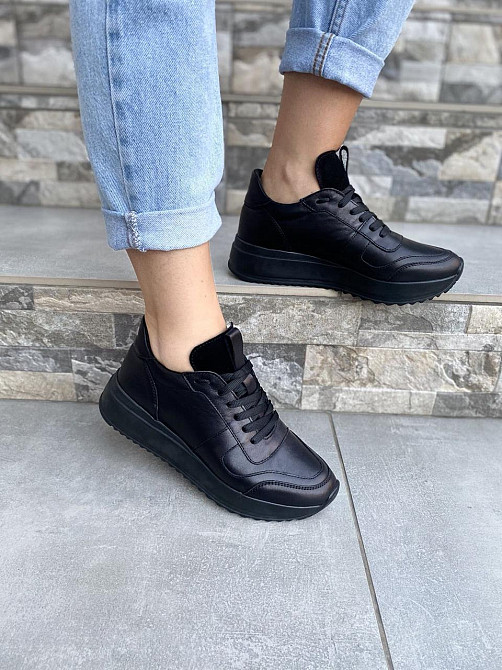 EMELI Кросівки жіночі EMELI 821/13 чорні (весна-осінь, шкіра натуральна) (4129) Коломия - фото 5