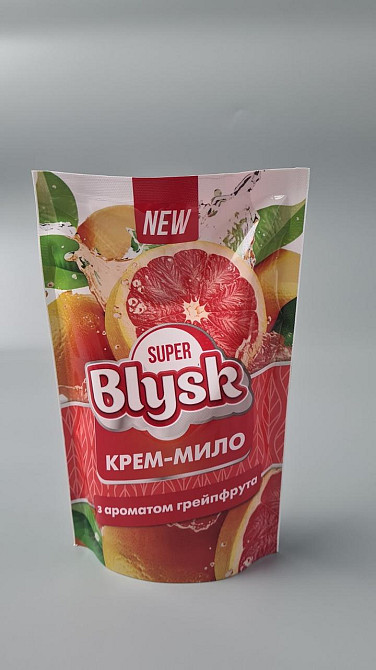 Мыло жидкое крем Super Blysk 460мл дой-пак Грейфрут (1 шт) Харьков - изображение 1