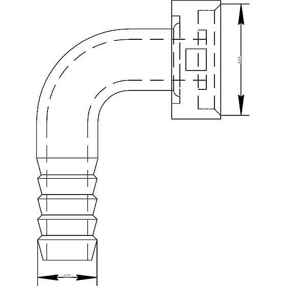 Кутова шлангова насадка VIEGA 1813 1/2″х3/4″ (107949) (000002718) Київ