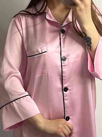 Женская ночная рубашка удлиненная шелковая М Зефирный Харьков