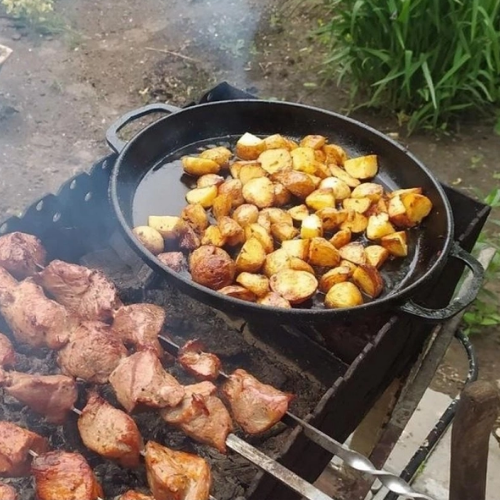 Жаровня d40*4 см чавунна лита 400-40 Ук Майстерня Житомир - фото 3