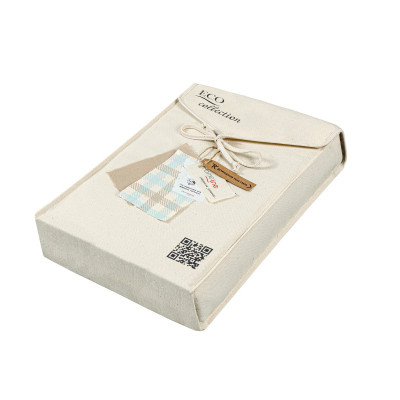 Постільна білизна Home Line Клітинка кухонна бежево-бірюзовий/бежевий, бязь, полуторний (184229) Вінниця - фото 3