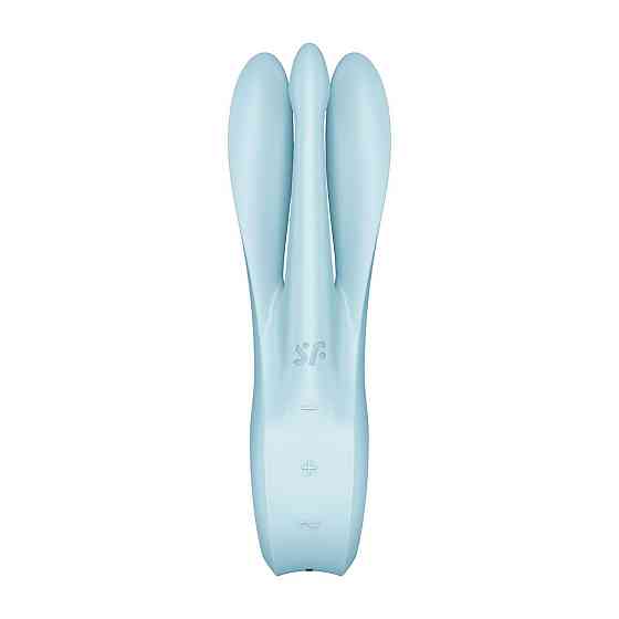 Клиторальный вибратор Satisfyer Threesome 1 Light Blue с тремя гибкими пальчиками Sex Aura Киев