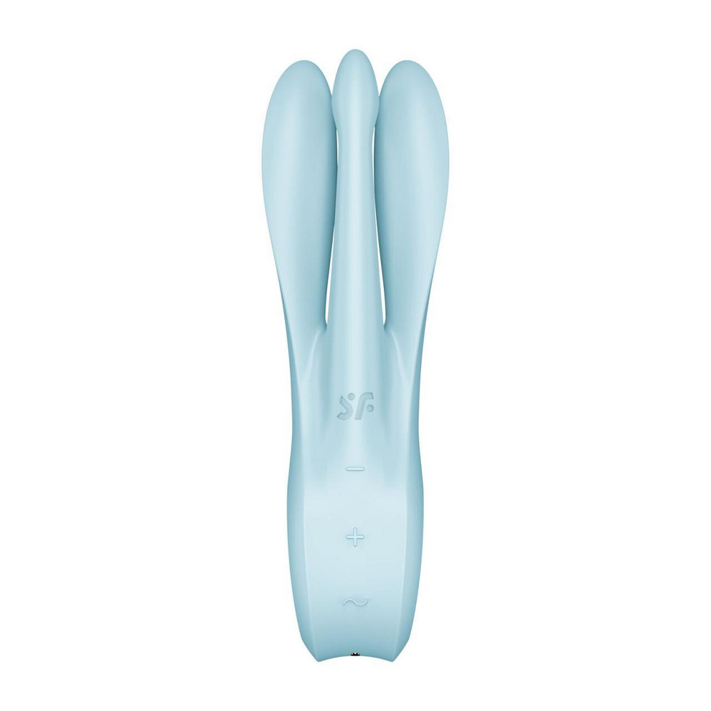 Клиторальный вибратор Satisfyer Threesome 1 Light Blue с тремя гибкими пальчиками Sex Aura Киев - изображение 6