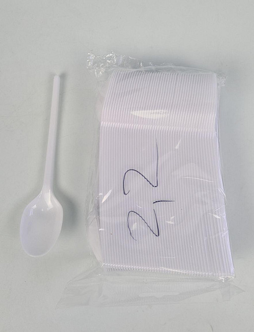 Ложка столова одноразова пластикова 2,2 г БІЛА (100 шт.) (100 шт.) Харків - фото 1