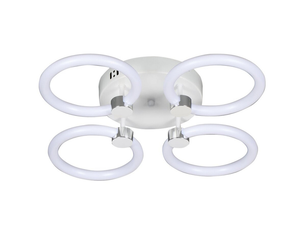 Пристельова LED люстра VALESO G 2588/4 WT+CH 56W,3000K-6500K Тип пульта дистанційного керування: 2.4G Remote Коломия - фото 2