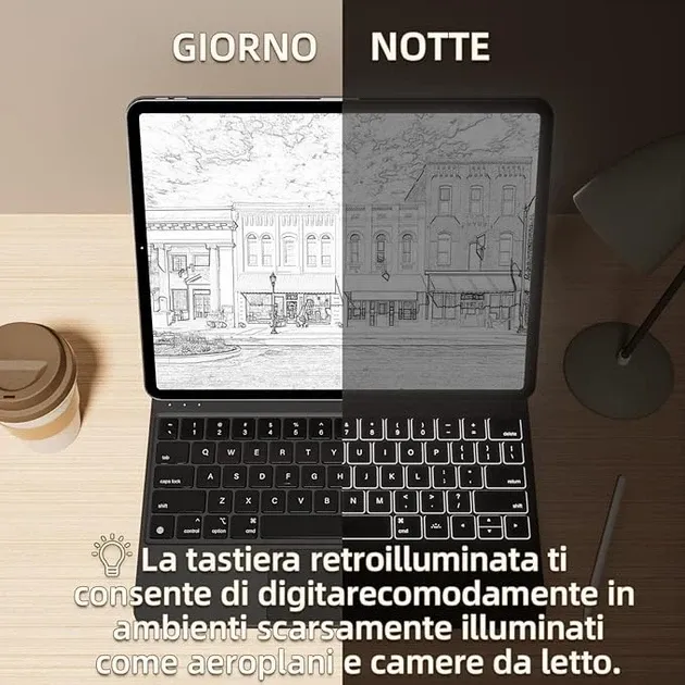 Чехол клавиатура F19 Starry Black для iPad Air 13 2024 и iPad Pro 12.9 iPad Pro 6/5/4/3 поколения 2022 2021 2020 и 2018 лет Днепр - изображение 7